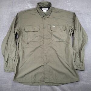 Columbia‎ GRT Mens XL Green Long Sleeve Button Up Shirt Vented Fishing Outdoor
